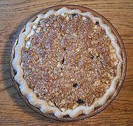 apple pie with dried cherry and walnut-oatmeal top crust 112714