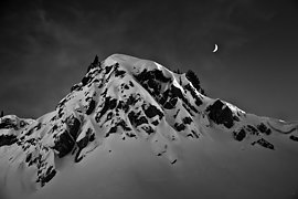 Rising Moon above Shuksan Arm